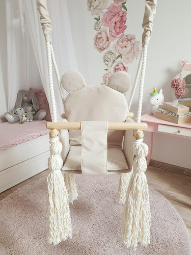 Babyschommel Teddybeer - Ecru
