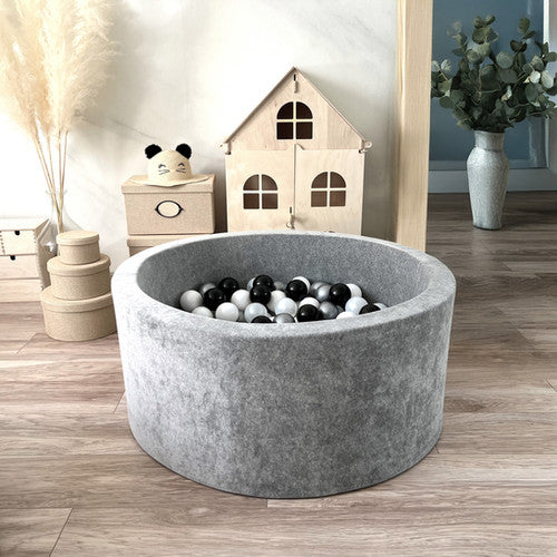 Moje. Ballenbad- 90x40 cm - Soft Velvet - Grey