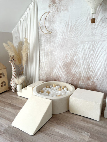 Moje. 3 elementen + Ballenbad 90x30 - Soft velvet - Ecru