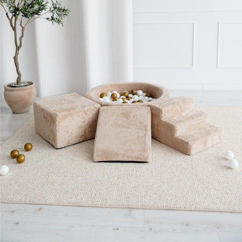 Moje. 3 elementen + Ballenbad 90x30 - Teddy - Beige