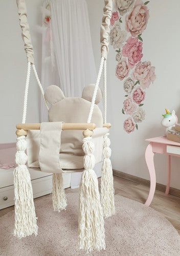 Babyschommel Teddybeer - Ecru