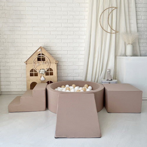 Moje. Foam Speelset 3 elements + Ballenbad 90x30 - Cotton - Beige