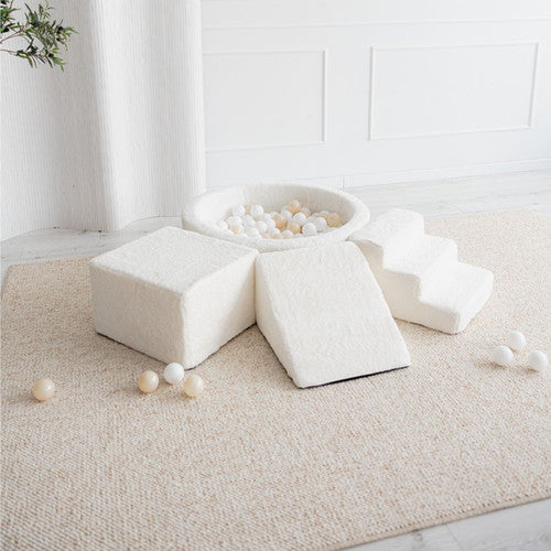 Moje. 3 elementen + Ballenbad 90x30 - Teddy - White