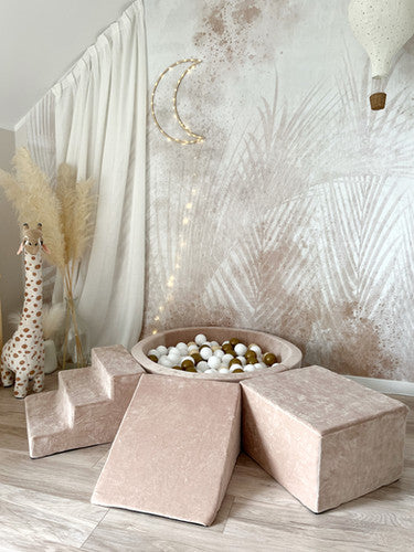 Moje. 3 elementen + Ballenbad 90x30 - Soft velvet -Dark Beige