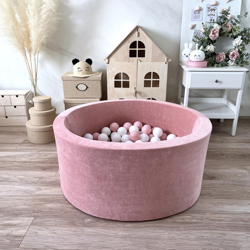 Moje. Ballenbad- 90x40 cm - Soft Velvet - Raspberry Pink