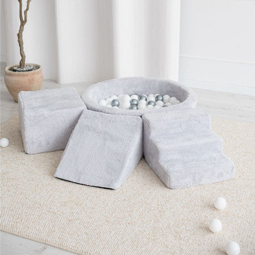 Moje. 3 elementen + Ballenbad 90x30 - Teddy - Grey