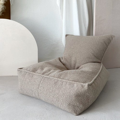 Moje. Bouclé Beanbag Beige -zitzak