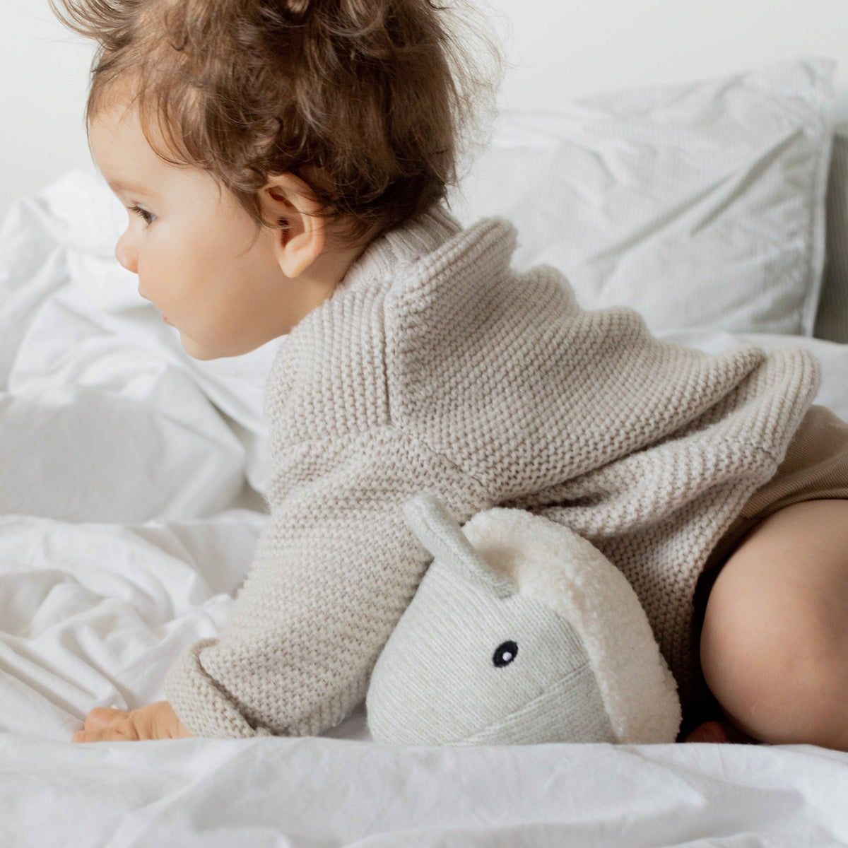 Moby (grey) - Rechargeable heartbeat comforter