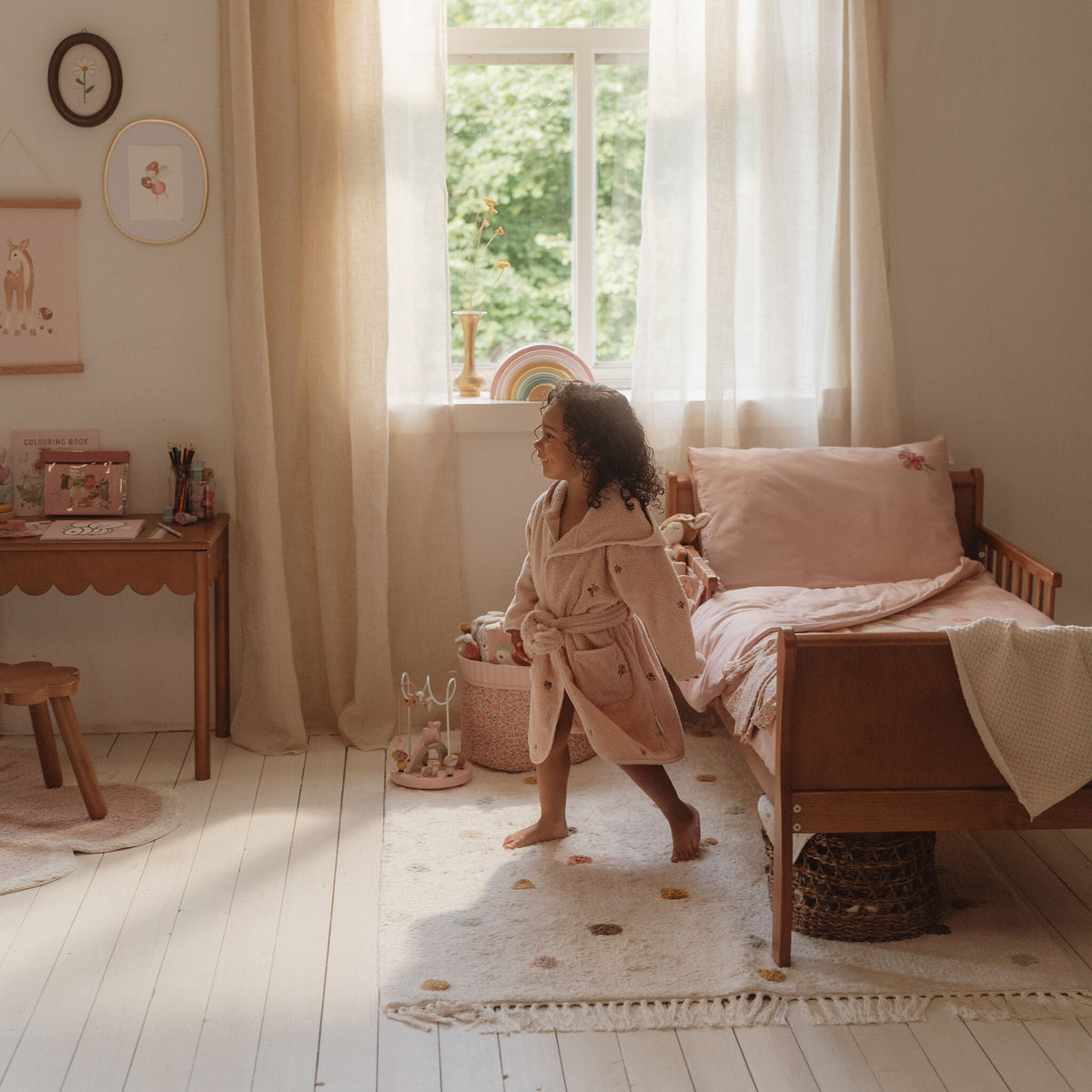 Bathrobe - Pink - Fairy Garden
