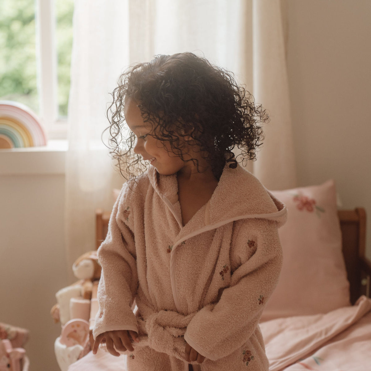 Bathrobe - Pink - Fairy Garden