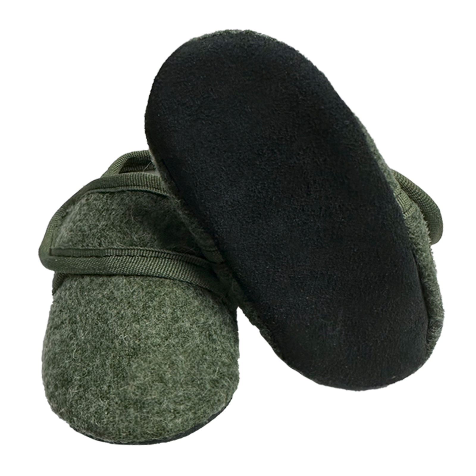 Babyslofjes Wool Green